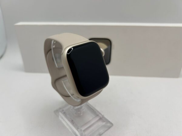 483743 4 APPLEWATCH SERIES 9 GPS ALUMINIO 41MM CORREA BLANCA + CAJA + CARGADOR (ARAÑAZO EN CRISTAL)