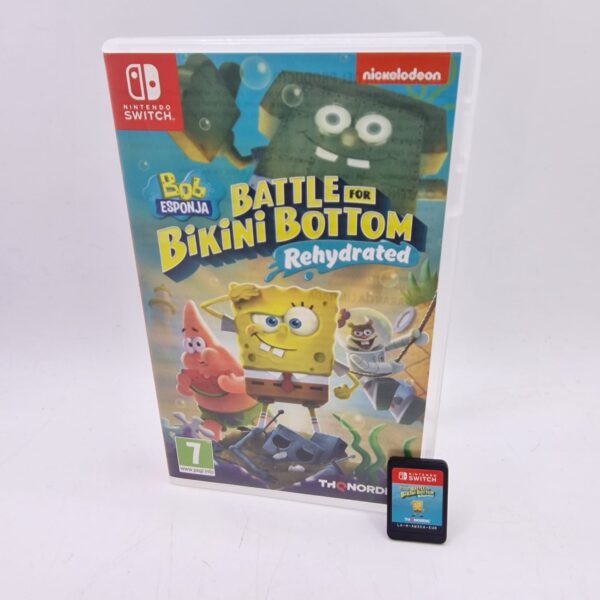 491272 2 JUEGO NINTENDO SWITCH BOB ESPONJA BATTLE FOR BIKINI BOTTOM REHUDRATED