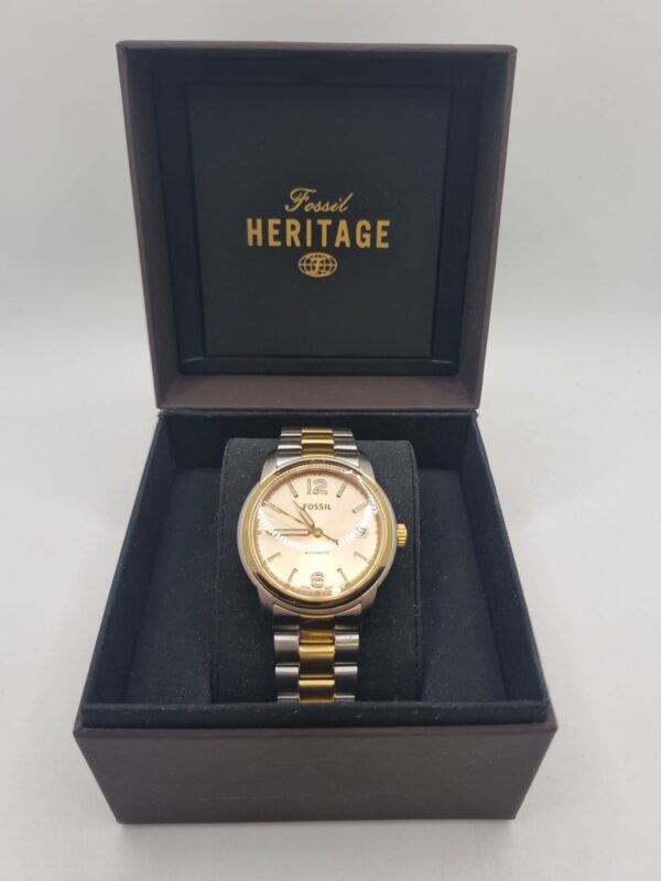 492082 1 RELOJ PULSERA DE CABALLERO AUTOMATICO FOSIL HERITAGE ME3228 + CAJA