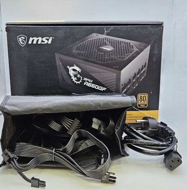 494977 1 FUENTE DE PODER MSI MAG A650GF + CAJA + ACC