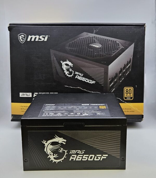 494977 2 FUENTE DE PODER MSI MAG A650GF + CAJA + ACC