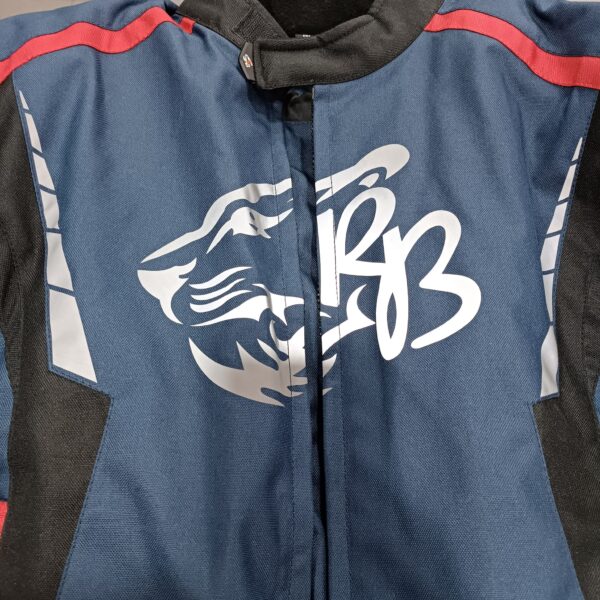 495095s 10 CHAQUETA DE MOTO RACING BOUTIQUE AZUL CON PROTECTORES Y ESPALDERA TALLA M