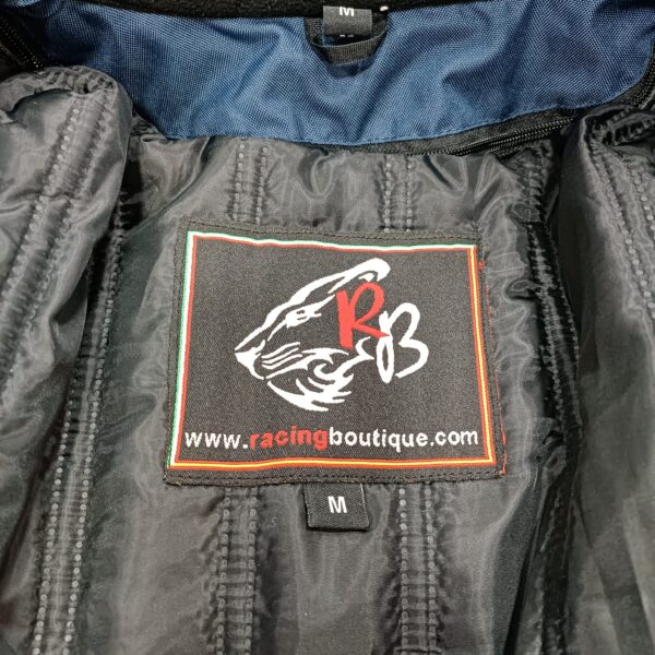 495095s 11 CHAQUETA DE MOTO RACING BOUTIQUE AZUL CON PROTECTORES Y ESPALDERA TALLA M