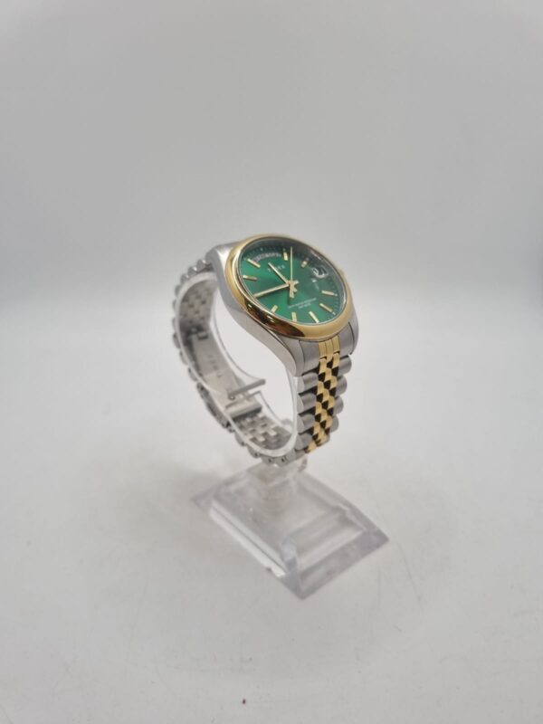 496444 3 RELOJ PULSERA DE CABALLERO TIMEX LEGAY DAY DATE TW2W32100 ESFERA VERDE