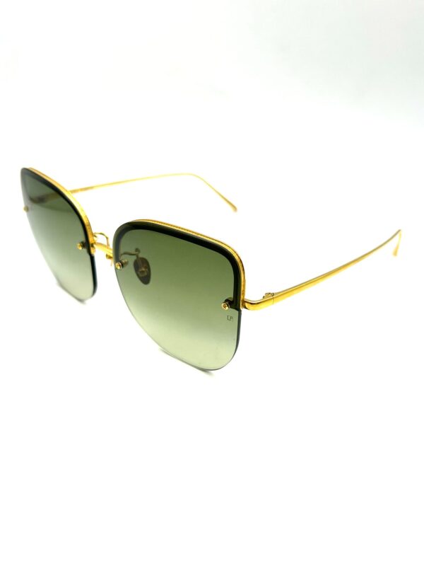 496577 2 GAFAS DE SOL DE MUJER LINDA FARROW LONI CAT EYE GOLD AND BLUE + FUNDA