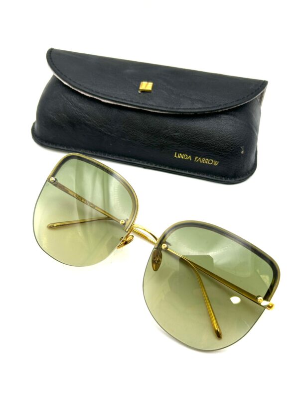 496577 5 GAFAS DE SOL DE MUJER LINDA FARROW LONI CAT EYE GOLD AND BLUE + FUNDA