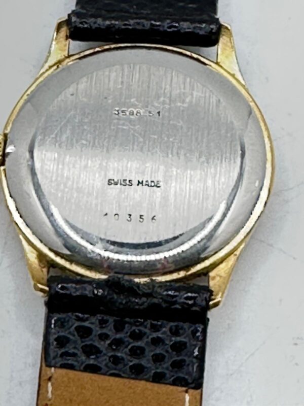 499692 2 RELOJ DE CUERDA FAVRE LEUBA ESFERA NEGRA CORREA DE PIEL