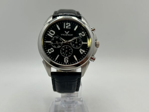 504205 1 RELOJ PULSERA VICEROY 47929 COREA PIEL ESFERA NEGRA