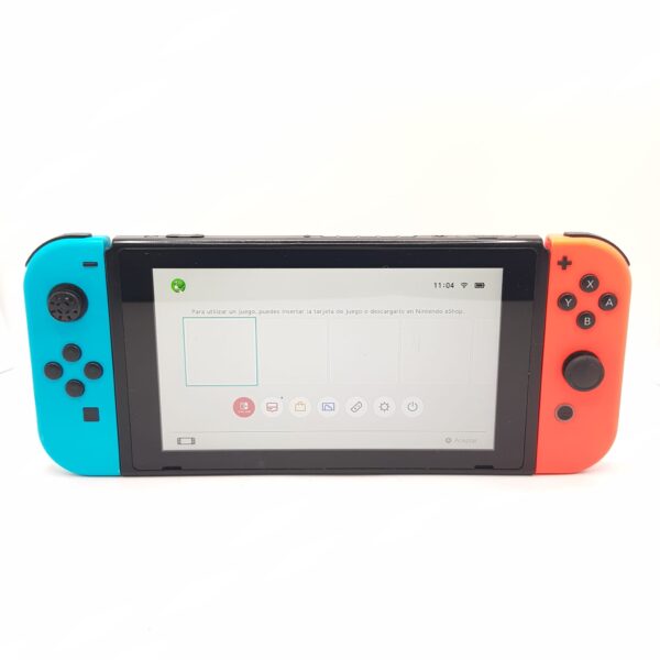 504414 1 CONSOLA NINTENDO SWITCH 32GB AZUL Y NEGRO + MICRO SD 64GB + BASE + FUNDA + MANDO