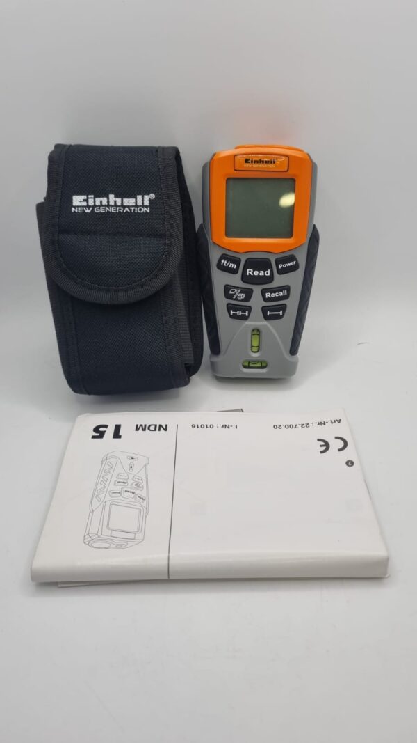 504931 2 MEDIDOR DE DISTANCIAS EINHELL NDM 15 + FUNDA