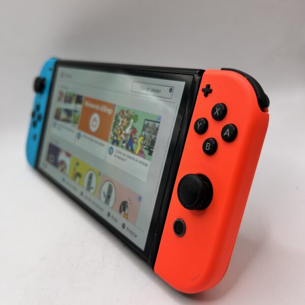 505757 4 scaled CONSOLA NINTENDO SWITCH OLED NEON/AZUL CON CARGADOR Y FUNDA