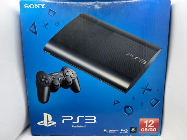 506541 2 CONSOLA PS3 SUPER SLIM 12GB + MANDO + CAMARA + JUEGO + CABLES + CAJA