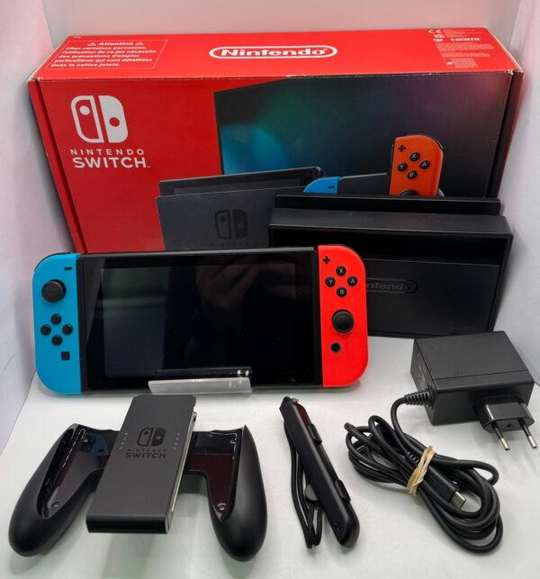 507498 1 CONOSOLA NINTENDO SWITCH + CARGADOR + ACC + CAJA