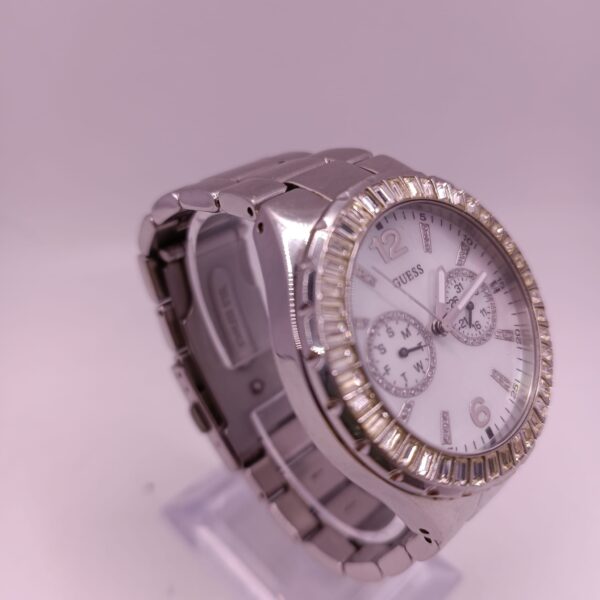 508276 3 RELOJ GUESS W13501L1 ESFERA BLANCA CON PIEDRAS