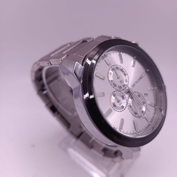 509160 4 RELOJ SKYLINE 387 ESFERA BLANCA + CAJA + ESLABONES