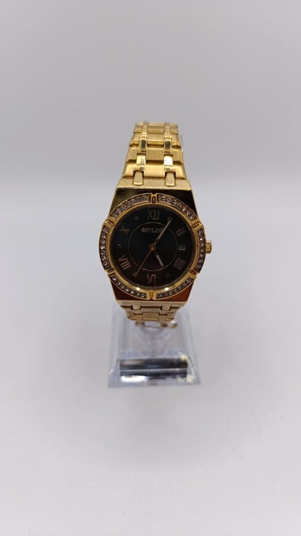 509281 1 RELOJ SKYLINE DORADO S018