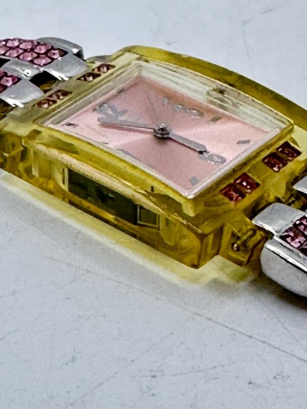 510210 4 RELOJ SWATCH SUBK137G ROSA CUADRADO VINTAGE