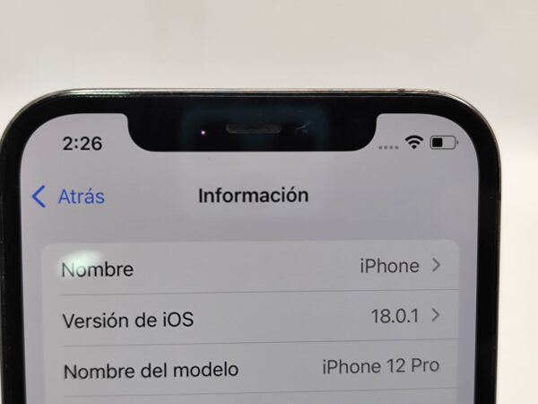 Imagen de WhatsApp 2024 11 05 a las 11.28.02 baf1d52d APPLE IPHONE 12 PRO 256GB GRAFITO 78% SALUD BATERIA