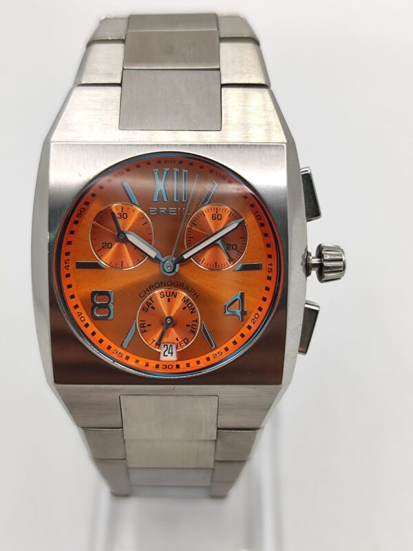 Imagen de WhatsApp 2024 11 05 a las 19.59.01 62838a88 RELOJ SEÑORA BREIL CRONOGRAFO ESFERA NARANJA CORREA METAL