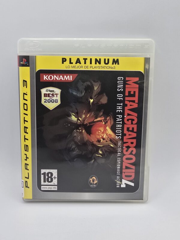 15u493444 1 VIDEOJUEGO PS3 METAL GEAR SOLID 4 PLATINUM