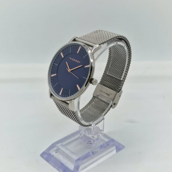 440824 2 RELOJ VICEROY 42331 ESFERA AZUL CORREA ACERO