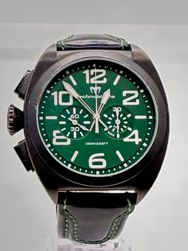 499285 1 RELOJ TECHNOMARINE MARINA DE LOS EEUU ESFERA VERDE CORREA CUERO