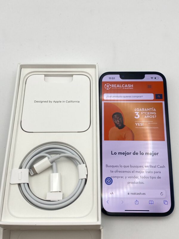 508927 1 MOVIL IPHONE 14 AZUL 128GB + CABLE + CAJA