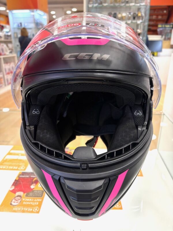 510857 2 scaled CASCO MOTO CGM 569 C-MAX TALLA XS NEGRO Y ROSA *A ESTRENAR* + FUNDA + CAJA