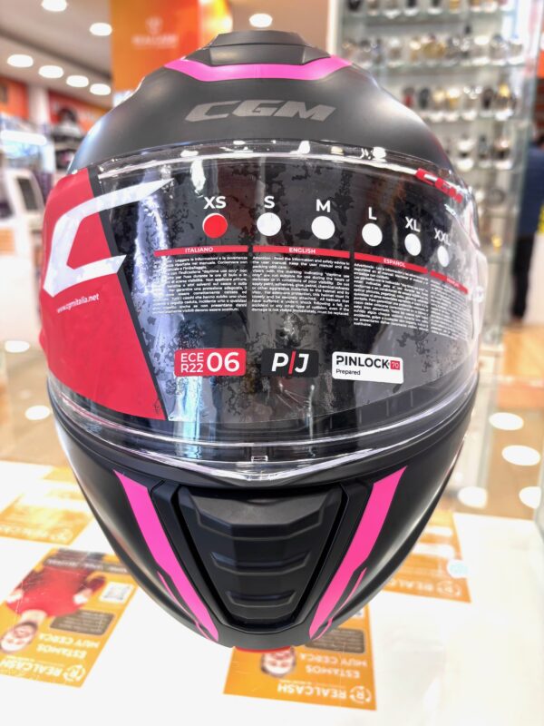 510857 3 scaled CASCO MOTO CGM 569 C-MAX TALLA XS NEGRO Y ROSA *A ESTRENAR* + FUNDA + CAJA