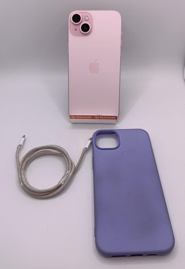 511270 1 MOVIL IPHONE 15 PLUS 128GB ROSA + CABLE + FUNDA