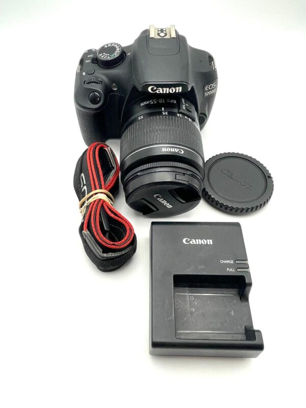 512358 6 CAMARA CANON EOS 1200D + EFS 18-55 + FUNDA + CARGADOR