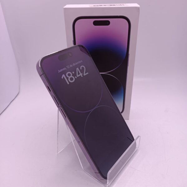 512986 2 IPHONE 14 PRO 128GB BATERIA EN 87% MORADO + CAJA