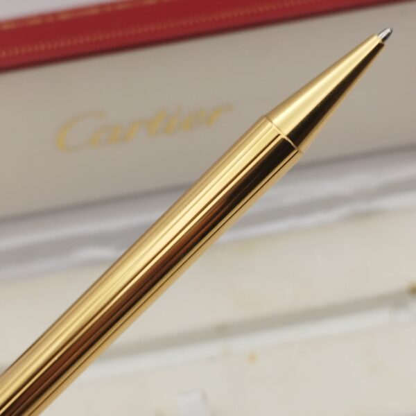 513550 5 BOLIGRAFO CARTIER TIRINITY GOLD PLATED AÑO 2002 + ESTUCHE + PAPELES