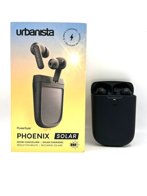 513562 1 AURICULARES BLUETOOTH URBANISTA PHOENIX SOLAR NEGRO * A ESTRENAR *