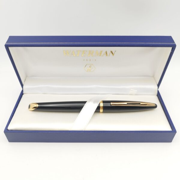 513833 1 BOLIGRAFO ROLLERBALL WATERMAN CARENE BLACK SEA GT NEGRO + ESTUCHE + PAPELES