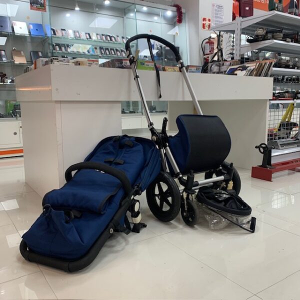 515386 1 CARRITO DE BEBE BUGABOO CAMELEON AZUL + ACCESORIOS