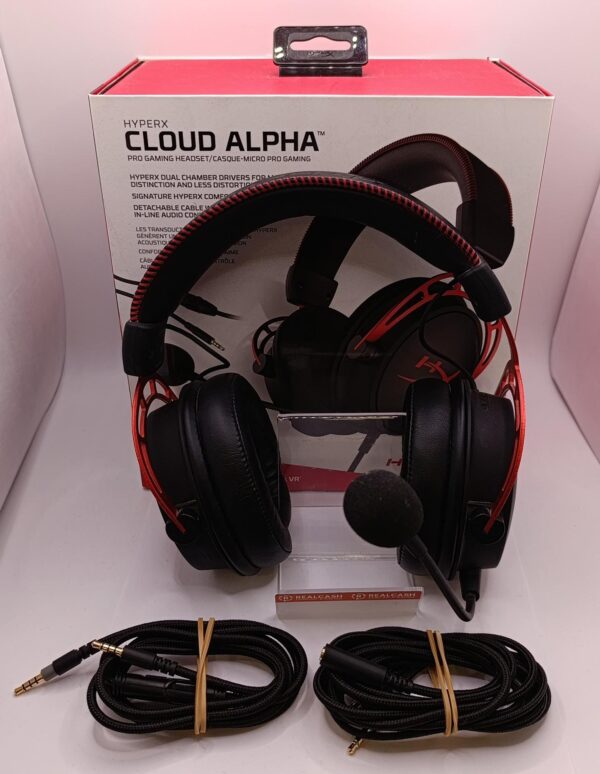 515502 2 AURICULARES HYPERX CLOUD ALPJA GAMING HX-HSCA-RD + CABLES + CAJA