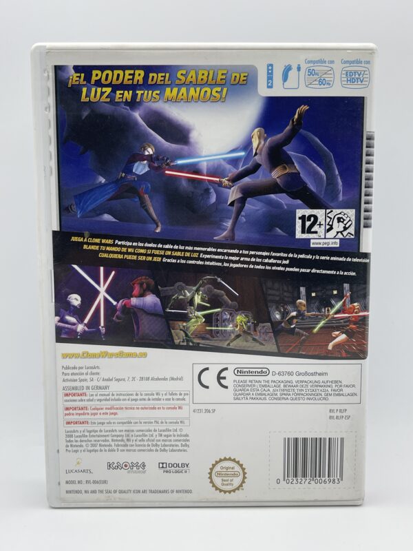 IMG 4636SAMU041224 69 scaled VIDEOJUEGO NINTENDO WII STAR WARS THE CLONE WARS DUELO DE SABLES DE LUZ