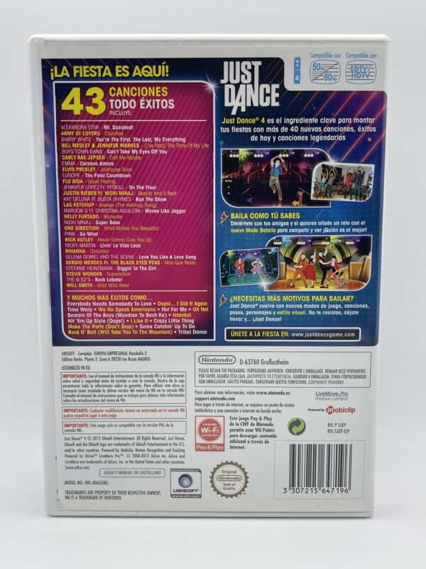 IMG 4636SAMU041224 73 scaled VIDEOJUEGO NINTENDO WII JUST DANCE 4 43 EXITOS