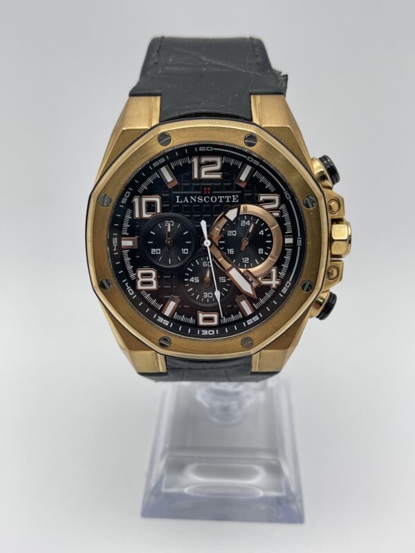 IMG 5752SAMU241224 75 scaled RELOJ LANSCOTTE 316L DORADO Y NEGRO