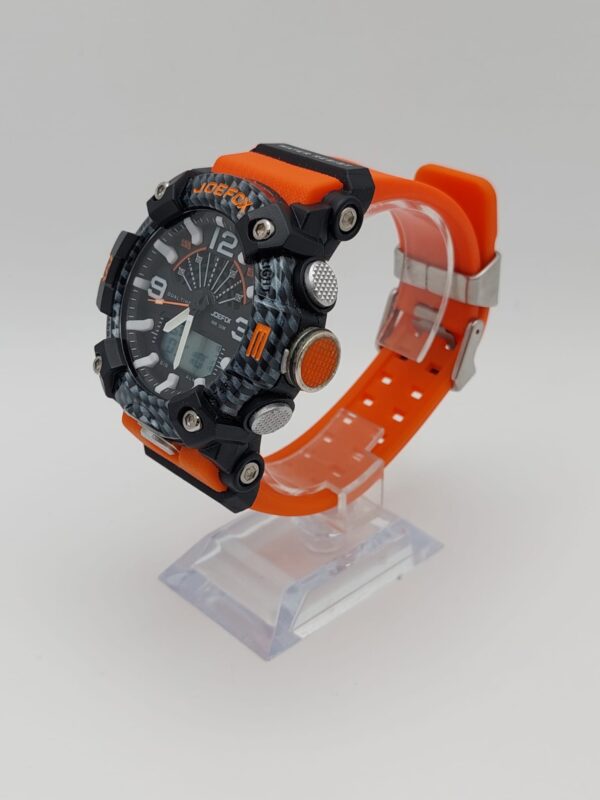 14 U517359 4 RELOJ JOEFOX WR 50M ESFERA NEGRA/CORREA NARANJA