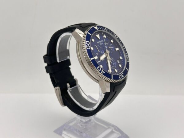 458925 5 RELOJ TISSOT SEASTAR 1000 CHRONOGRAPH ESFERA AZUL CORREA GOMA