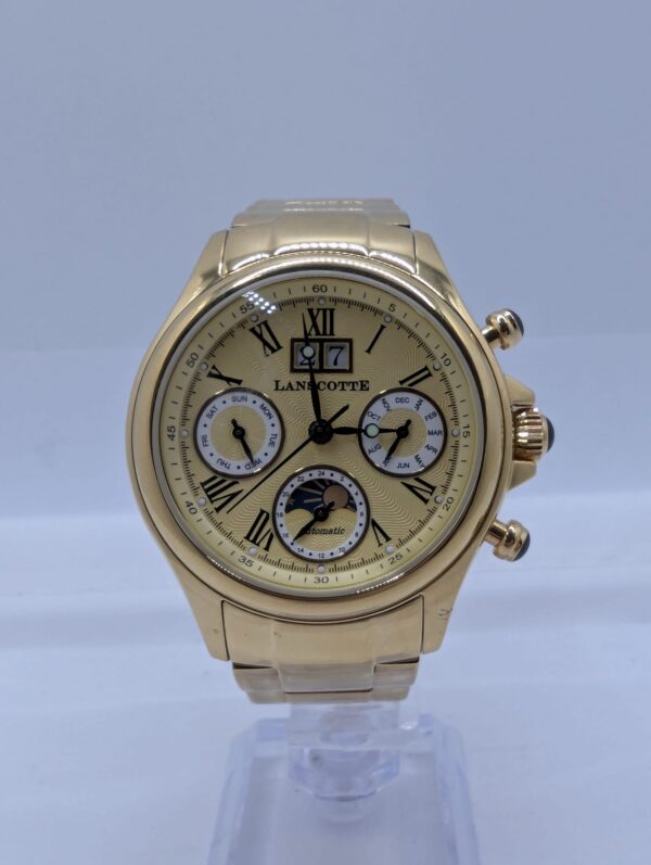 511231 5 RELOJ LANSCOTTE DORADO CON CHRONOGRAFO