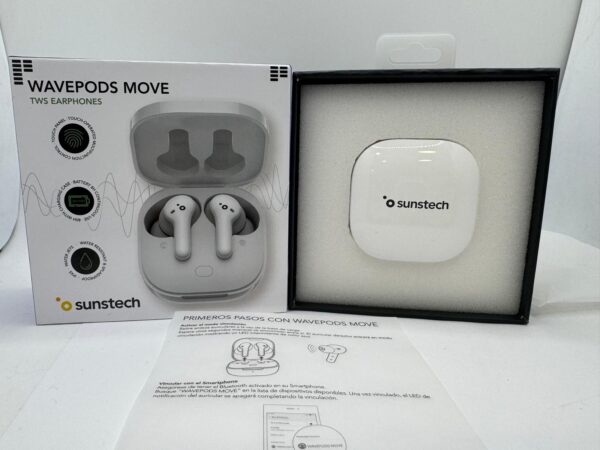 516826 2 AURICULARES SUNSTECH WAVEPODS MOVE TWS EARPHONES+CAJA *A ESTRENAR*