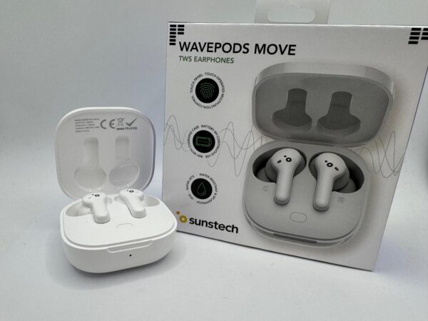 516826 3 AURICULARES SUNSTECH WAVEPODS MOVE TWS EARPHONES+CAJA *A ESTRENAR*