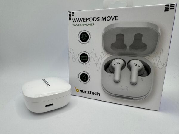 516826 4 AURICULARES SUNSTECH WAVEPODS MOVE TWS EARPHONES+CAJA *A ESTRENAR*