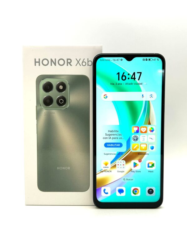 516876 1 MOVIL HONOR X6B 128GB 4GB RAM NEGRO + CAJA * A ESTRENAR*