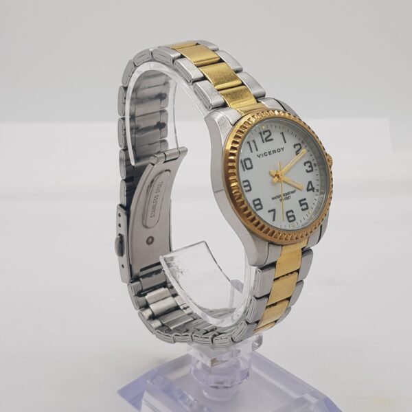 517281 1 RELOJ VICEROY 40860 CORREA METAL/ESFERA BLANCA