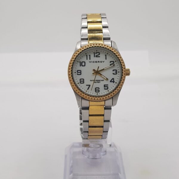 517281 4 RELOJ VICEROY 40860 CORREA METAL/ESFERA BLANCA