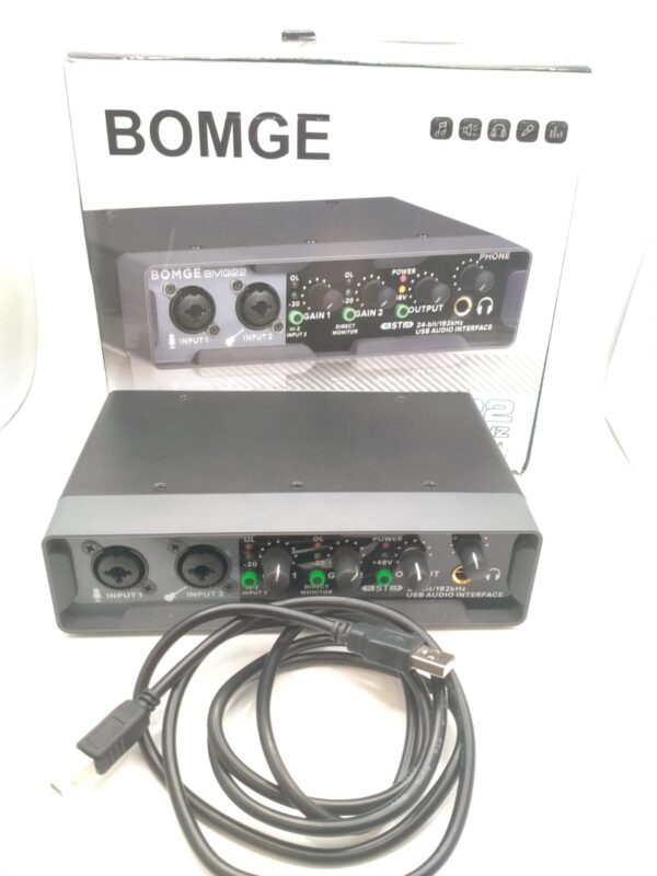 517484 1 INTERFAZ DE AUDIO BOMGE BMG22 + CABLE + CAJA